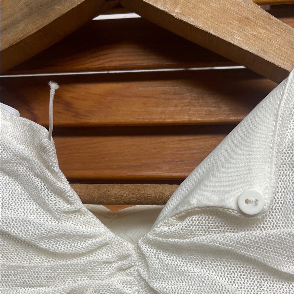 Mango Ivory Ruched Blouse - Picture 5 of 13